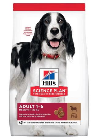 Hill's Science Plan Adult Medium krmivo pro psy s jehněčím a rýží 2,5 kg