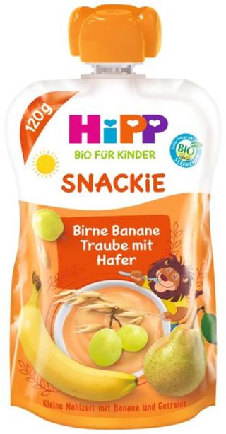 HiPP BIO Snackie Hruška-Banán-Bíle hrozno-Oves 6 x 120 g