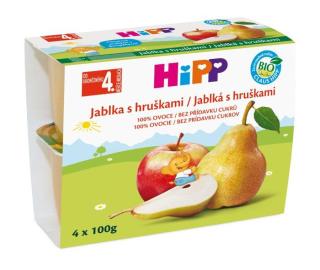 Hipp OVOCE 100% BIO Jablka s hruškami 4x100 g