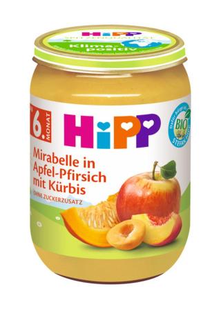 Hipp OVOCE BIO Jablko, broskve, mirabelky a máslová dýně 190 g