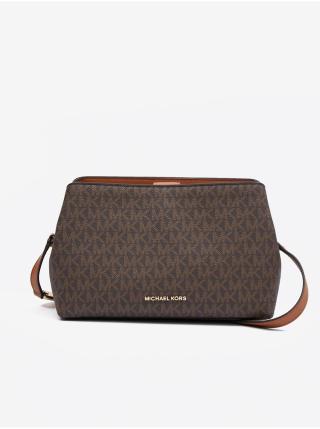 Hnědá dámská vzorovaná crossbody kabelka Michael Kors