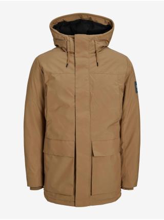 Hnědá pánská zimní parka Jack & Jones Rob