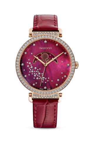 Hodinky Swarovski 5613323 Passage Moon Phase červená barva