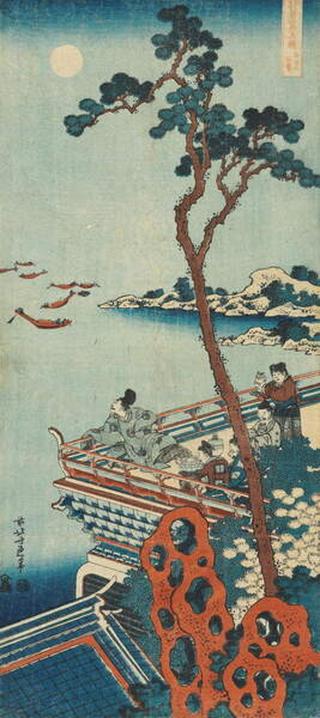 Hokusai, Katsushika - Obrazová reprodukce A True Mirror of Chinese and Japanese Poems,