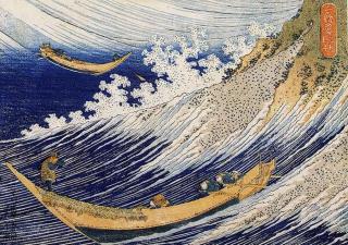 Hokusai, Katsushika - Obrazová reprodukce A Wild Sea at Choshi,,