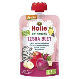 HOLLE Zebra beet Bio ovocné pyré jablko, banán a červená řepa 6m+ 100 g