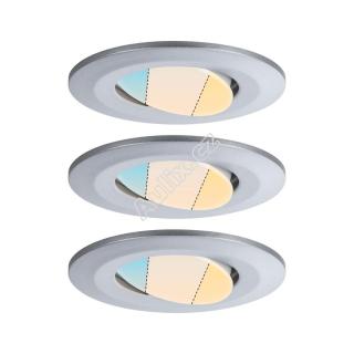 HomeSpa LED vestavné svítidlo Calla 3ks sada výklopné IP65 90mm 30° 3x5W 230V CCT matný chrom - PAULMANN