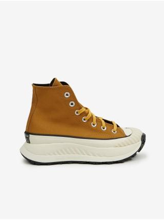 Hořčicové kotníkové tenisky na platformě Converse Chuck 70 AT CX