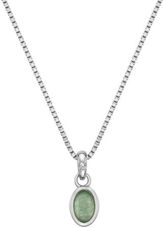 Hot Diamonds Stříbrný náhrdelník pro narozené v březnu Birthstone DP756