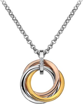 Hot Diamonds Stříbrný náhrdelník Trio Rose Gold DP544