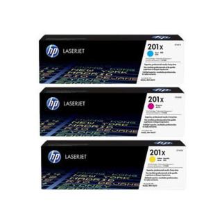 HP 201X, CF253XM azurová/purpurová/žlutá  originální toner