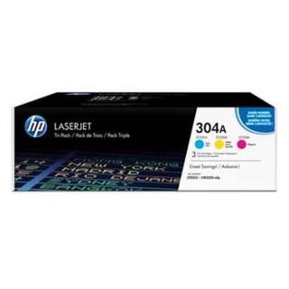 HP 304A CF372AM, azurová/purpurová/žlutá  originální toner