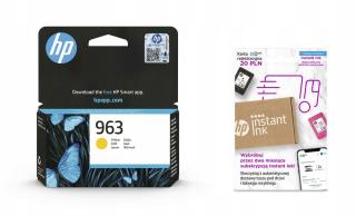 Hp 963 Žlutý inkoust 3JA25AE Instant Ink karta