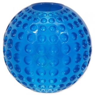 Hračka Dog Fantasy STRONG míček guma s důlky modrá 6,3cm