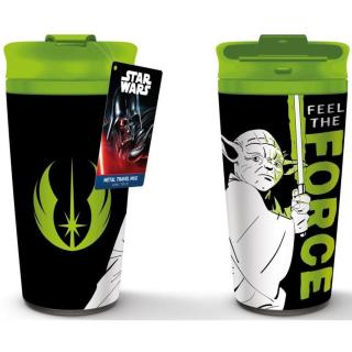 Hrnek cestovní Yoda Feel The Force 450 ml