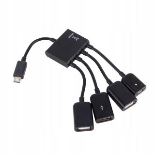 Hub Řešení Host Otg Micro 3 x Usb nabíjení