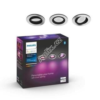 Hue Bluetooth LED White and Color Ambiance set 3ks Zapuštěných bodových svítidel Philips Centura 8719514342866 GU10 3x5,7W 3x350lm 2000-6500K RGB IP20