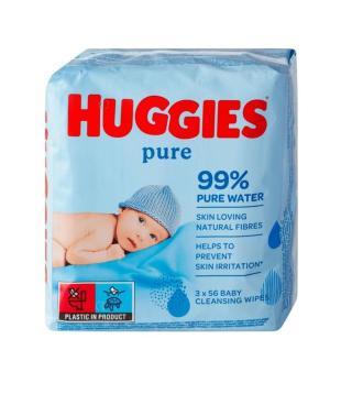 Huggies Pure Triplo vlhčené ubrousky 3x56 ks