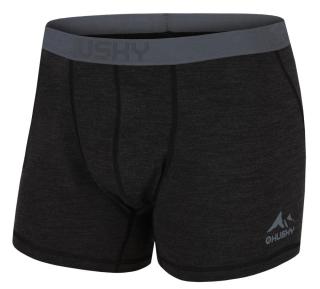 Husky Boxerky Mex M L, black Merino termoprádlo