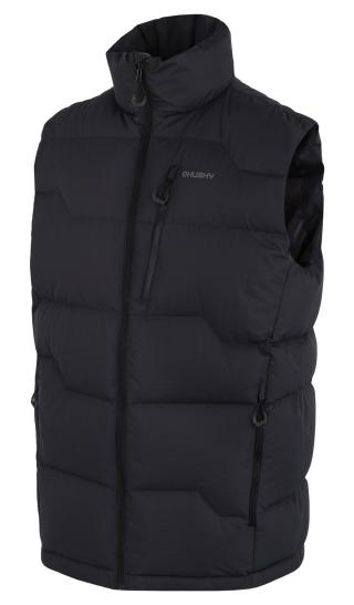 Husky Deep M L, black Pánská péřová vesta na zip