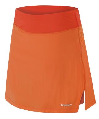 Husky Flamy L M, orange Dámská funkční sukně se šortkami