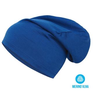 Husky Merhat modrá Merino čepice