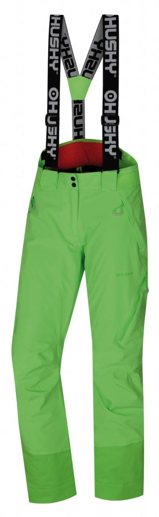 Husky Mitaly L XL, neonově zelená Dámské lyžařské kalhoty