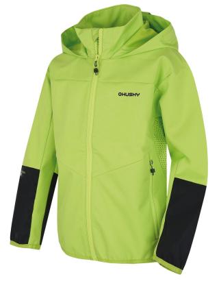 Husky Sonny K 164, jasně zelená Dětská softshell bunda