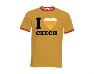 I love czech beer Pánské tričko s kontrastními lemy