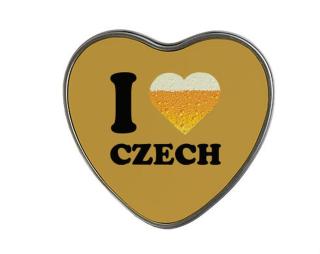 I love czech beer Plechová krabička srdce