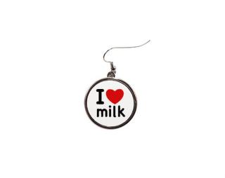I Love milk Náušnice visací