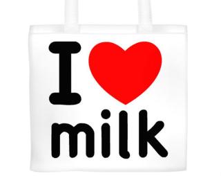 I Love milk Plátěná nákupní taška
