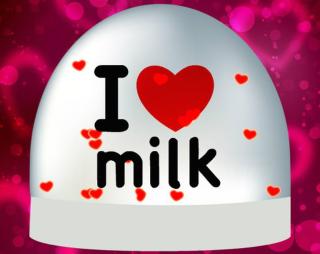 I Love milk Srdcové těžítko