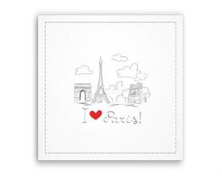 I Love Paris Fotoobraz 40x40 cm