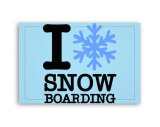 I love snowboarding Fotoobraz 60x40 cm malý