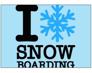 I love snowboarding Plakát typ A4-A0