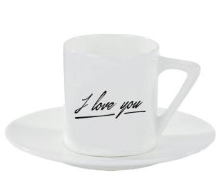 I love you Espresso hrnek s podšálkem 100ml