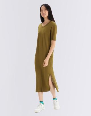 Icebreaker W Granary Tee Dress ALGAE L