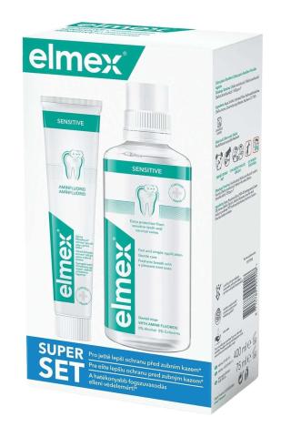 II. jakost Elmex Sensitive ústní voda 400ml+zubní pasta 75ml 2 ks
