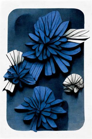 Ilustrace Blue Blossoms, Treechild,