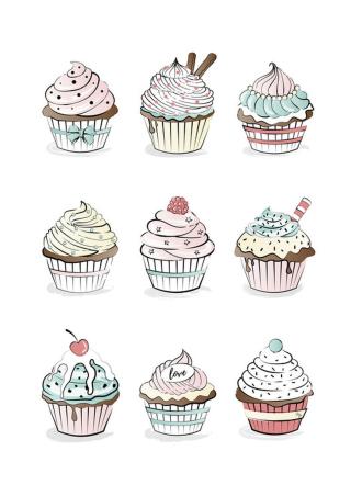 Ilustrace Cupcakes, Martina Pavlova,