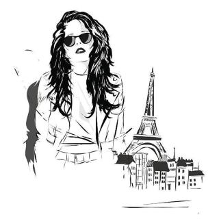 Ilustrace Fashion girl in sketch-style, Verlen4418,
