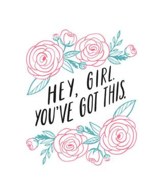 Ilustrace Hey, girl. You've got this. Girl, ElenKoss,