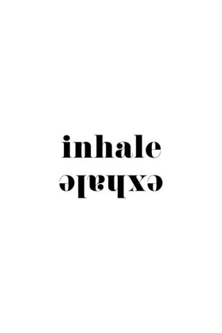 Ilustrace Inhale exhale scandinavian typography art, Blursbyai,