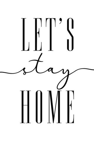 Ilustrace Let's stay home typography art, Blursbyai,