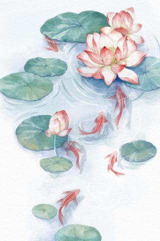 Ilustrace Lotus Pond Water Color home, Xuan Thai,
