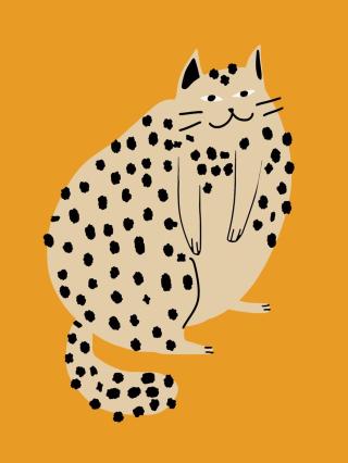Ilustrace Orange Plump Cat, Little Dean,