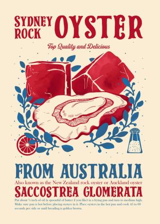 Ilustrace Oyster kitchen decor, Dionisis Gemos,