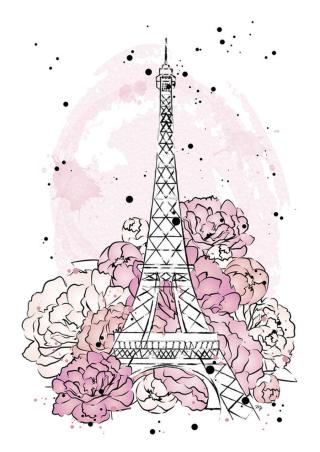 Ilustrace Peony paris, Martina Pavlova,