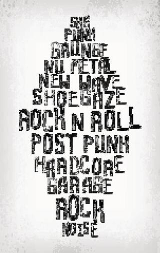Ilustrace Rock music styles tag cloud, grunge, MariaArefyeva,